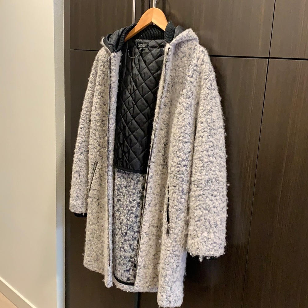 Topshop oversize teddy trendy coat